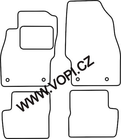 Autokoberce Opel Corsa D 10/2006 -  Carfit (3453)